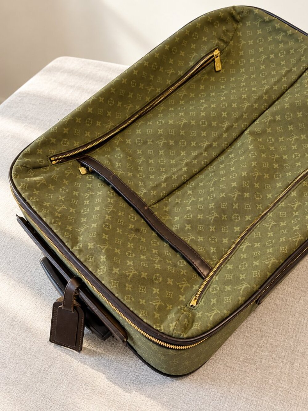 Louis Vuitton Monogram Mini Annette TST Khaki Rolling Suitcase M23282 Vintage